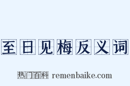 至日见梅反义词是什么意思的图片
